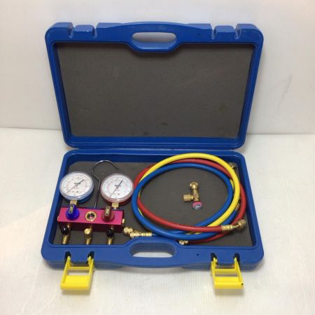  イチネンTASCO マニホールド 程度B チャージホース3本・チャージバルブ1個・ケース付 R410A/R32 TA122FA