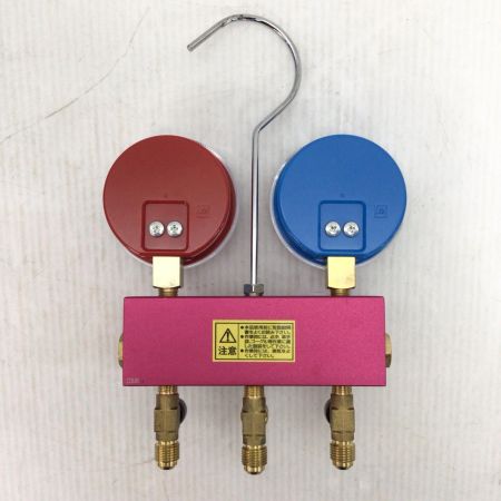  イチネンTASCO マニホールド 程度B チャージホース3本・チャージバルブ1個・ケース付 R410A/R32 TA122FA