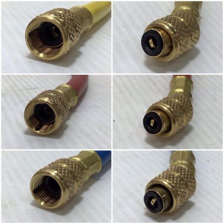  イチネンTASCO マニホールド 程度B チャージホース3本・チャージバルブ1個・ケース付 R410A/R32 TA122FA