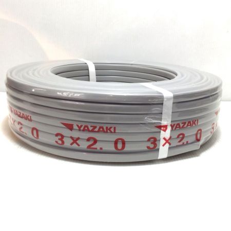  YAZAKI VVFケーブル 未使用品(S) 3芯 2.0mm×100m 2025年12月(令和7年)
