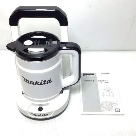  MAKITA マキタ 充電式ケトル 程度A 本体のみ コードレス式 18v 210904541 2021年9月製造 KT360D ホワイト