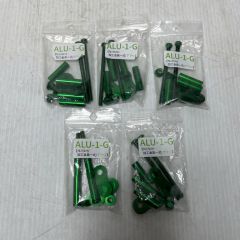 KNICKS 金具一式 未使用品(S) 5個セット  アルミアルマイト加工金具一式 ALU-1-G グリーン Sランク