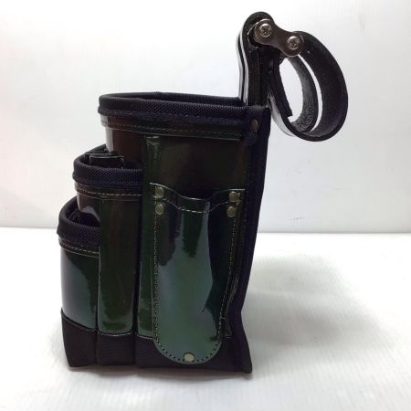  KNICKS チェーンタイプ総ヌメ革使用3段腰袋 程度A KBB-301DDX ﾏｼﾞｮｰﾗｶﾗｰ グリーン