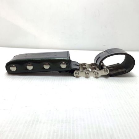  KNICKS 総ヌメ革3連結チェーンタイプ鳶レベルホルダー 程度A KBS-100LDX3 マジョーラカラー グリーン