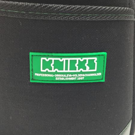  KNICKS 3段チェーン後付けタイプ腰袋 程度A KB-212NSDX ｸﾞﾘｰﾝﾜｯﾍﾟﾝ ブラック