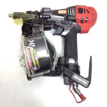  MAX マックス 釘打ち機  程度B ケース付 高圧 50mm 21C17051F HN-50N4(D) レッド