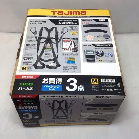  TAJIMA タジマ フルハーネス型安全帯 未使用品(S) 蛇腹ダブルランヤード・胴当てベルト付 Mサイズ A1GSMJWL2BKCP