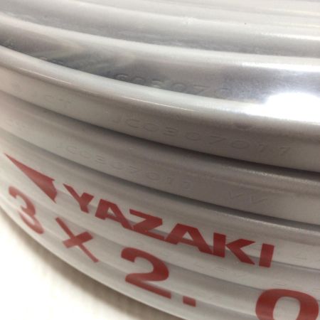  YAZAKI VVFケーブル 未使用品(S) 3芯 2.0mm×100m 2025年12月(令和7年)
