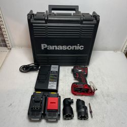 Panasonic パナソニック インパクトドライバ  アタッチメント・充電器・充電池2個・ケース付 EZ1PD1N18D-R レッド×ブラック Aランク