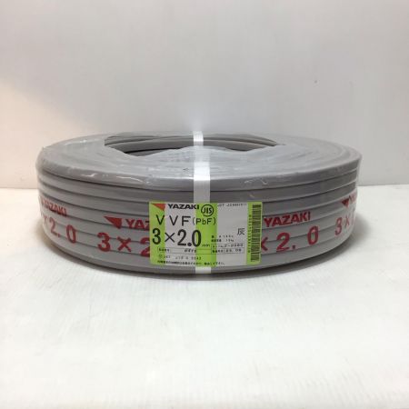  YAZAKI VVFケーブル 未使用品(S) 3芯 2.0mm×100m 2024年8月(令和6年)