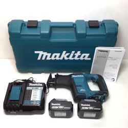 ΘΘ MAKITA マキタ レシプロソー 未使用品(S) 充電器・充電池2個・ケース付 コードレス式 18v 6.0Ah 588603Y JR188DRGX ブルー Sランク