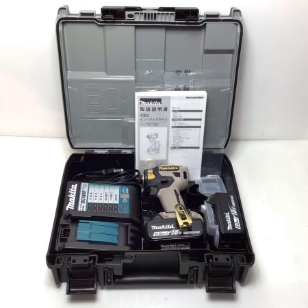  MAKITA マキタ インパクトドライバ MAKITA TD173DGXPG 未使用品(S) 充電器・充電池2個・ケース付 18v TD173DGXPG プレミアムグレージュ