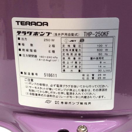  TERADA 浅井戸用自動式ホームポンプ 未使用品(S) ストレーナ、抵抗スプリング 25H29 THP-250KF