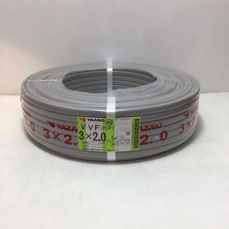  YAZAKI VVFケーブル 未使用品(S) 3芯 2.0mm×100m 2025年6月(令和7年)