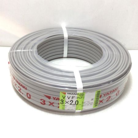  YAZAKI VVFケーブル 未使用品(S) 3芯 2.0mm×100m 2025年9月(令和7年)