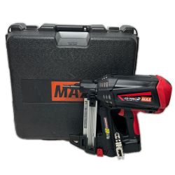 ΘΘ MAX マックス ガスピン釘打機 充電器・充電池2個・ケース付 GS-738C2 レッド×ブラック Sランク