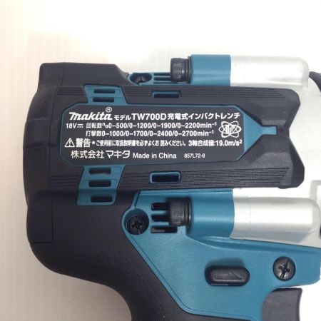  MAKITA マキタ インパクトレンチ 未使用品(S) 付属品完備 コードレス式 18v 225809Y TW700DRGX ブルー