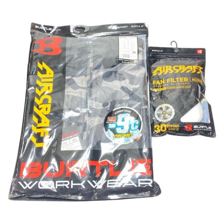  BURTLE 空調服セットブルゾン・バッテリー・ファン・ケーブル・フィルター 3XL AC1151/AC300/AC310/AC320/AC200 ブラック迷彩