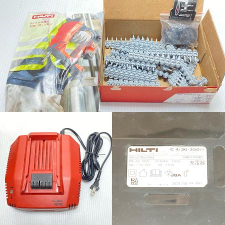  Hilti ヒルティ 鋲打機 充電器・充電池2個・ケース付 コードレス式 BX3-L レッド