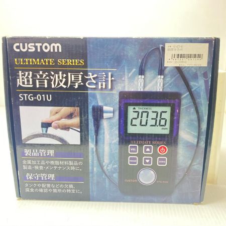  CUSTOM 超音波厚さ計 程度B 通電チェックのみ STG-01U ブラック