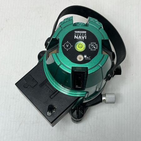 山真 レーザー墨出し器 電源ケーブル2本・充電池・受光器・ケース付 GV-6 グリーン