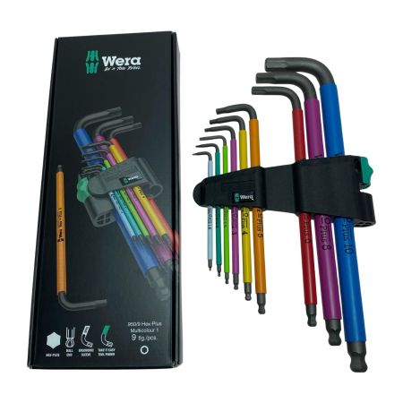  Wera 六角レンチセット程度A 9本セット 950/9 Hex-Plus Multicolor 1
