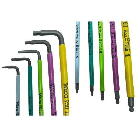  Wera 六角レンチセット程度A 9本セット 950/9 Hex-Plus Multicolor 1