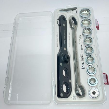  ANEX オフセットアダプターラチェットレンチ&ソケットセット 未使用品(S) AOA-19S3