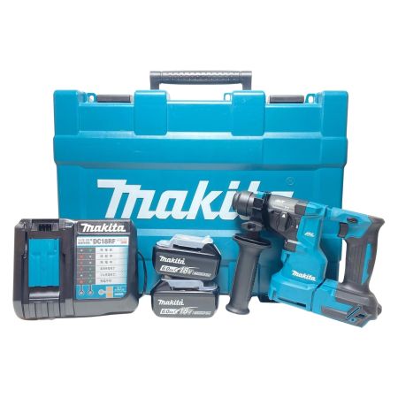 MAKITA マキタ ハンマドリル 未使用品(S) 充電器・充電池2個・ケース付 コードレス式 18mm 18v 155406Y HR183DRGX ブルー