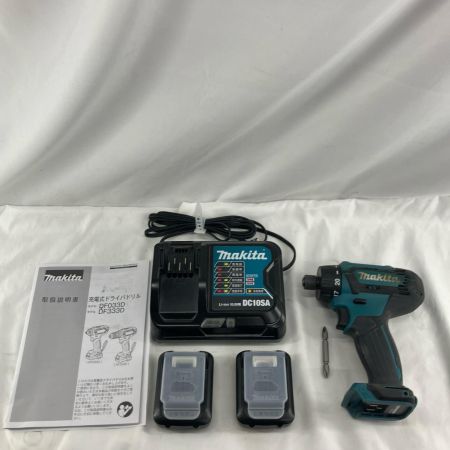 MAKITA マキタ 締め付け工具 ドライバドリル  充電器・充電池2個・ケース付 DF033D ブルー
