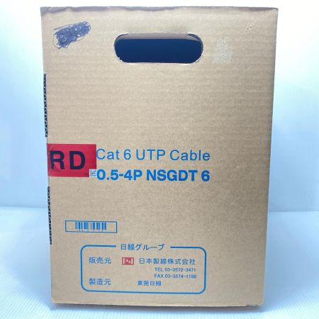  富士電線工業 0.5-4P NSGDT6 Cat6 UTP Cable レッド