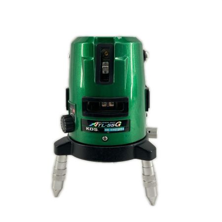 KDS レーザー墨出し器　受光器、ACアダプター、ケース付 3G01315 グリーンレーザー、クロスライン ATL-55G グリーン