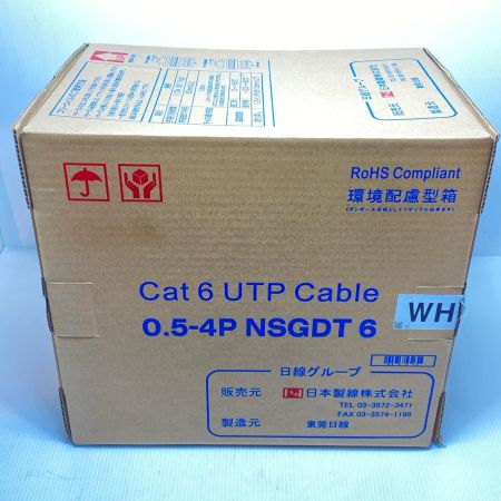  富士電線工業 0.5-4P NSGDT6 Cat6 UTP Cable ホワイト