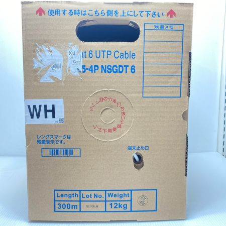  富士電線工業 0.5-4P NSGDT6 Cat6 UTP Cable ホワイト