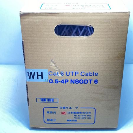  富士電線工業 0.5-4P NSGDT6 Cat6 UTP Cable ホワイト