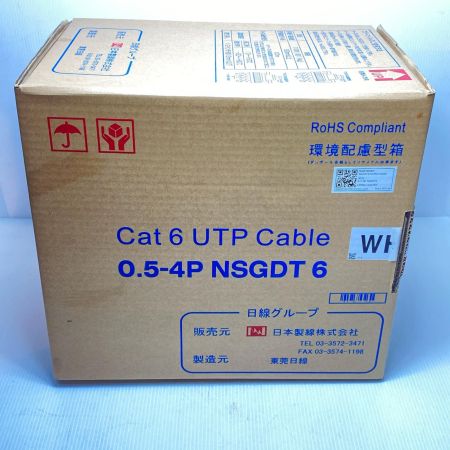  富士電線工業 0.5-4P NSGDT6 Cat6 UTP Cable ホワイト