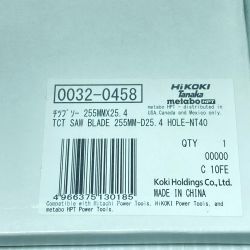 HiKOKI ハイコーキ チップソー 未使用品(S) 255mm 0032-0458 Sランク