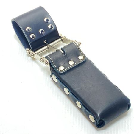  KNICKS 工具差し ベルトループ・ロング金具付 総ヌメ革鳶レベルホルダー ブラック