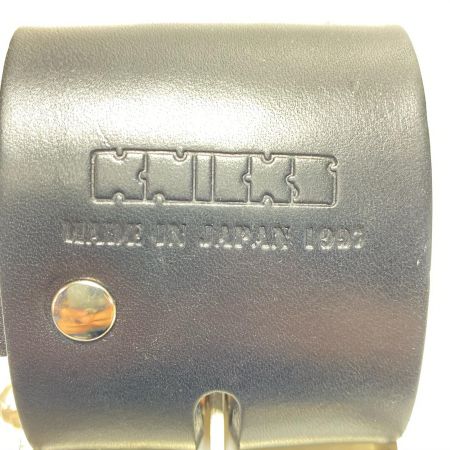  KNICKS 工具差し ベルトループ・ロング金具付 総ヌメ革鳶レベルホルダー ブラック