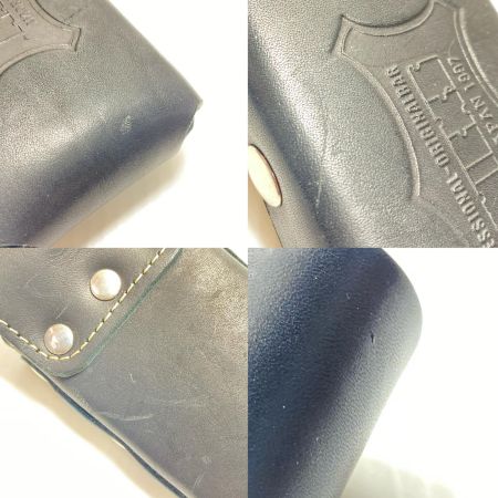  KNICKS 工具差し ベルトループ・ロング金具付 総ヌメ革鳶レベルホルダー ブラック