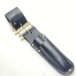 ΘΘ KNICKS 工具差し ベルトループ・3連金具付 電工ナイフ・カッターホルダー ブラック Cランク