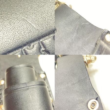  KNICKS 工具差し ベルトループ・3連金具付 電工ナイフ・カッターホルダー ブラック