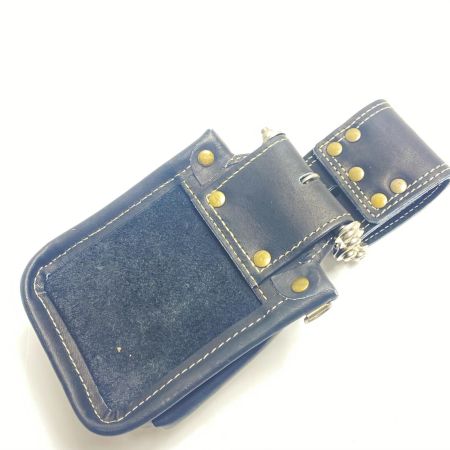  KNICKS 腰袋 ベルトループ・3連金具付 グローブ革 小物腰袋 VAストリッパーフォルダー ブラック