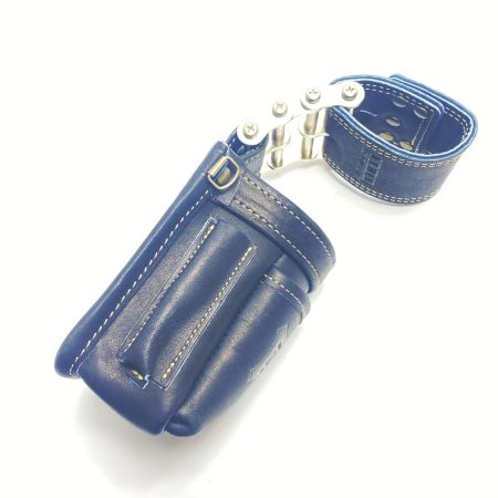  KNICKS 腰袋 ベルトループ・3連金具付 グローブ革 小物腰袋 VAストリッパーフォルダー ブラック