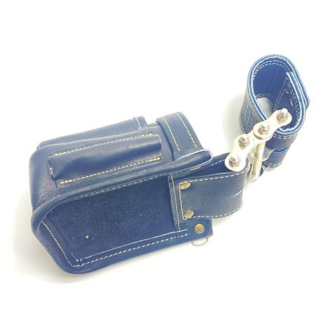  KNICKS 腰袋 ベルトループ・3連金具付 グローブ革 小物腰袋 VAストリッパーフォルダー ブラック