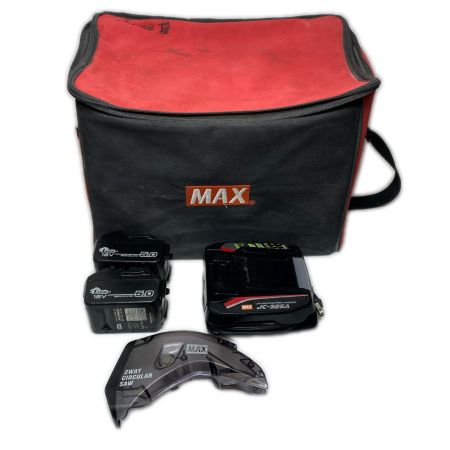  MAX マックス 丸のこ 充電器・充電池2個・ケース付  165mm 18v 19A102336 PJ-CS61CDP ブラック×レッド
