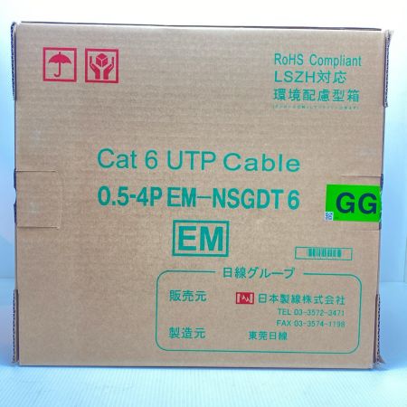  富士電線工業 0.5-4P EM-NSGDT6 Cat6 UTP Cable
