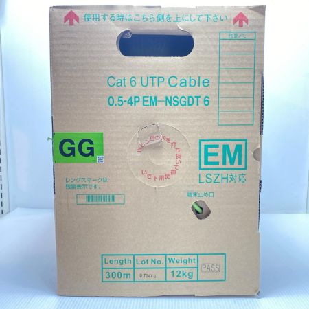  富士電線工業 0.5-4P EM-NSGDT6 Cat6 UTP Cable