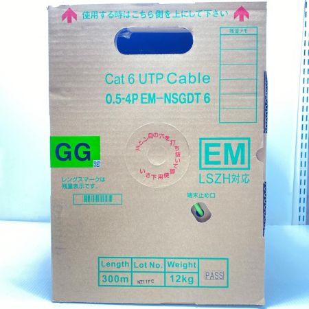  富士電線工業 0.5-4P EM-NSGDT6 Cat6 UTP Cable