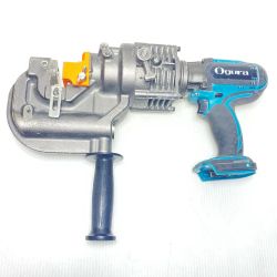 ΘΘ Ogura パンチャー 充電器・充電池1個・ケース付 コードレス式 18v 充電38回 FX1837 使用感有 N209WDS ブルー Cランク